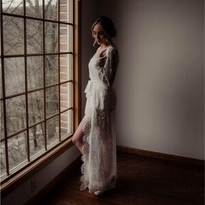 Elegant White Lace Gown